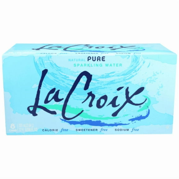 La Croix Pure Sparkling Water 8 Pack 12 fl oz - Pack of 2