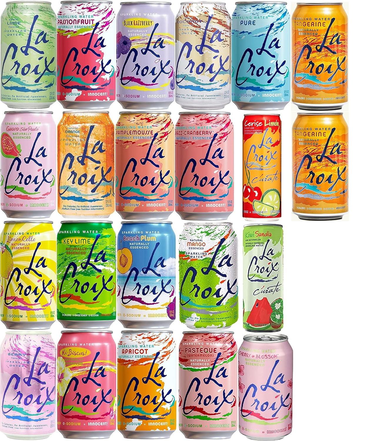 La Croix Sparkling Water 21 Flavor Variety Pack Of 22