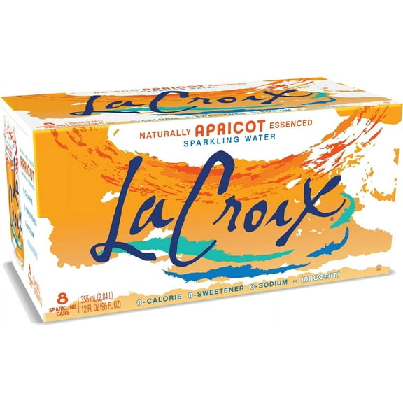 La Croix Sparkling Water Apricot 8 Pack 12 oz (Pack of 3)