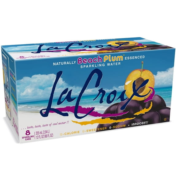 La Croix Sparkling Water Beach Plum 8 Pack 12 oz 96 fl oz (Pack of 3)