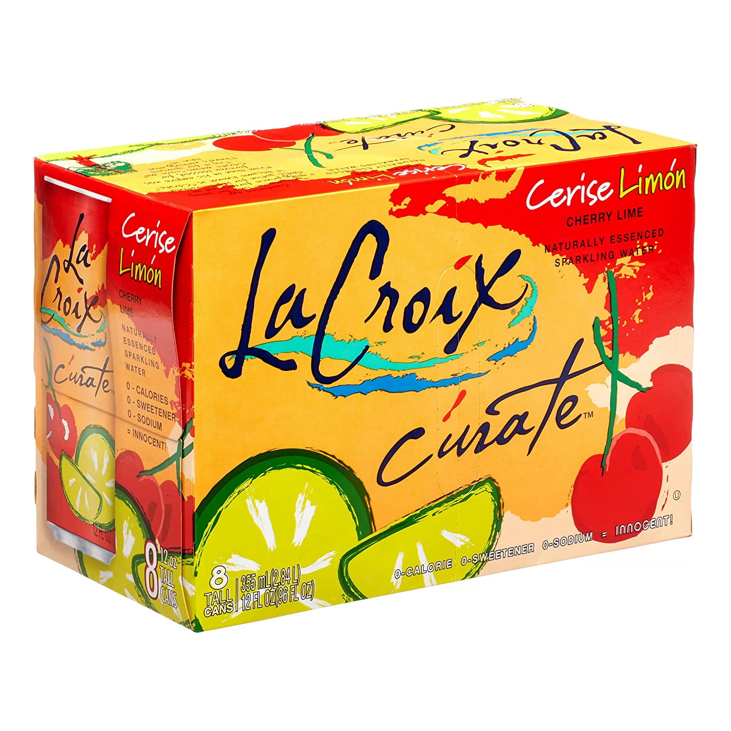 La Croix Sparkling Water Cherry Curate 8-Pack 96 fl oz (Pack Of 3)