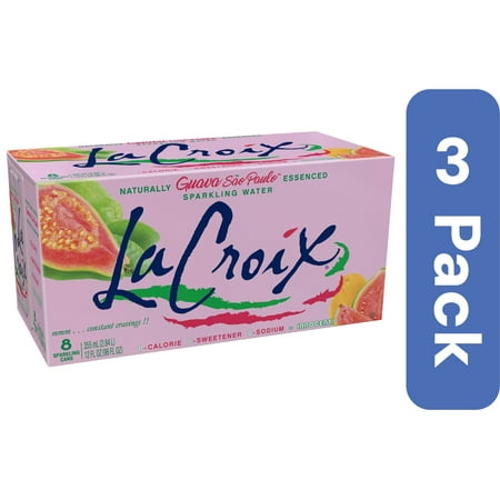 La Croix Sparkling Water Guava 8 Pack 12 oz (Pack Of 3)
