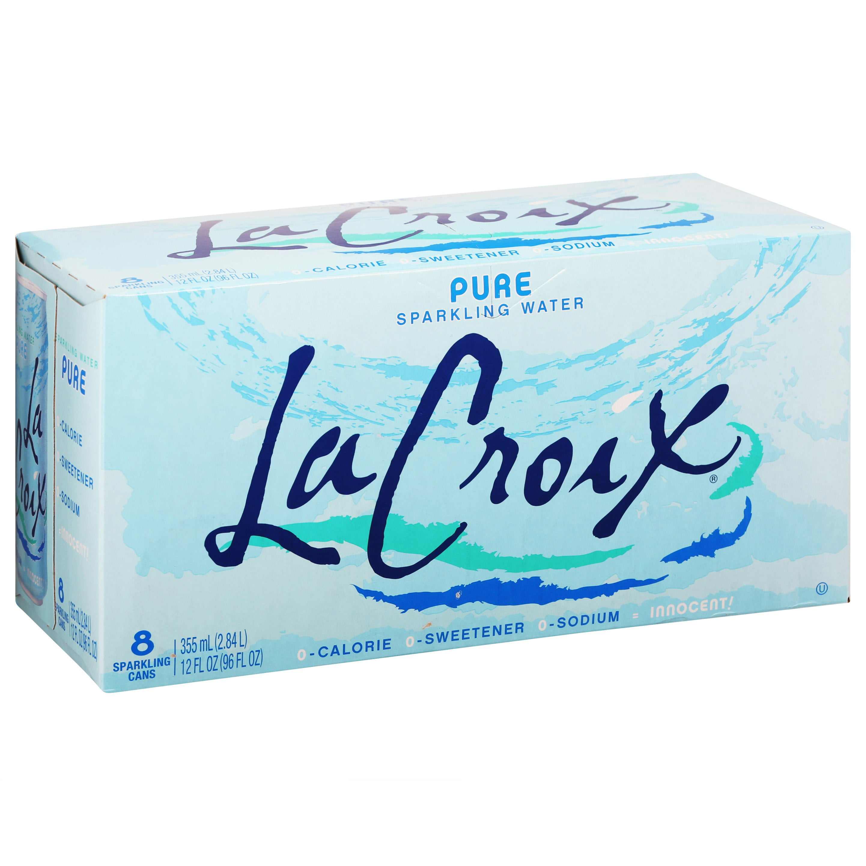 La Croix Sparkling Water Pure 8 Pack 12 oz (Pack Of 3)