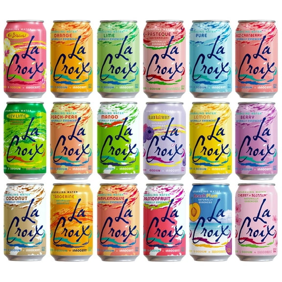 La Croix Sparkling Water Variety Pack, 12 Fl Oz Cans - In Sanisco Box (18 Pack)