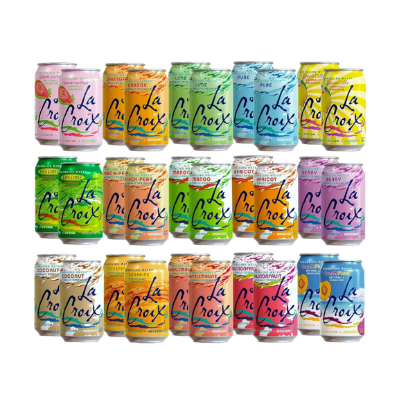 La Croix Sparkling Water Variety Pack, 15 Naturally Essenced Flavors, 12 Fl Oz Cans