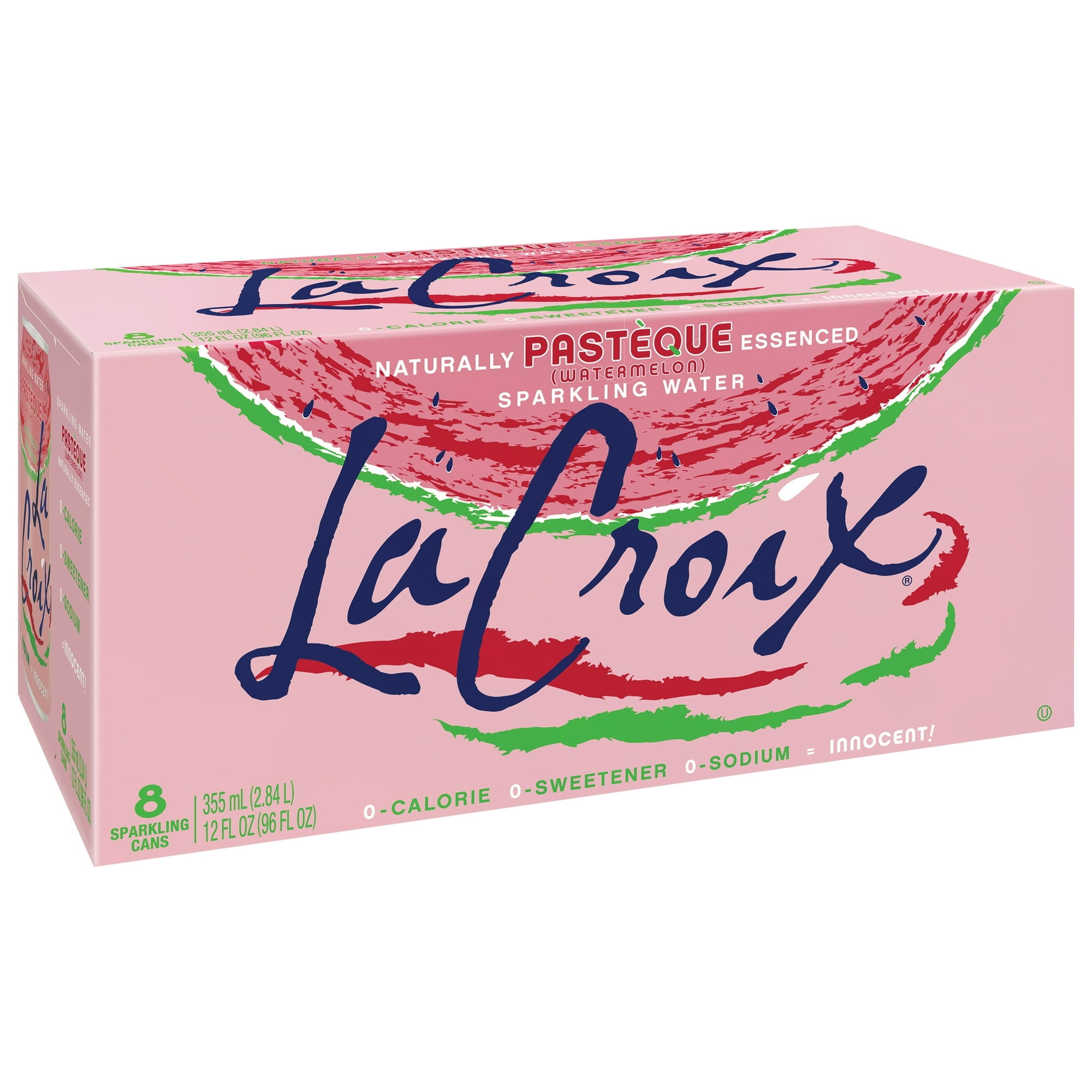 La Croix Sparkling Water Watermelon 8 Pack 12 oz 96 fl oz (Pack Of 3)