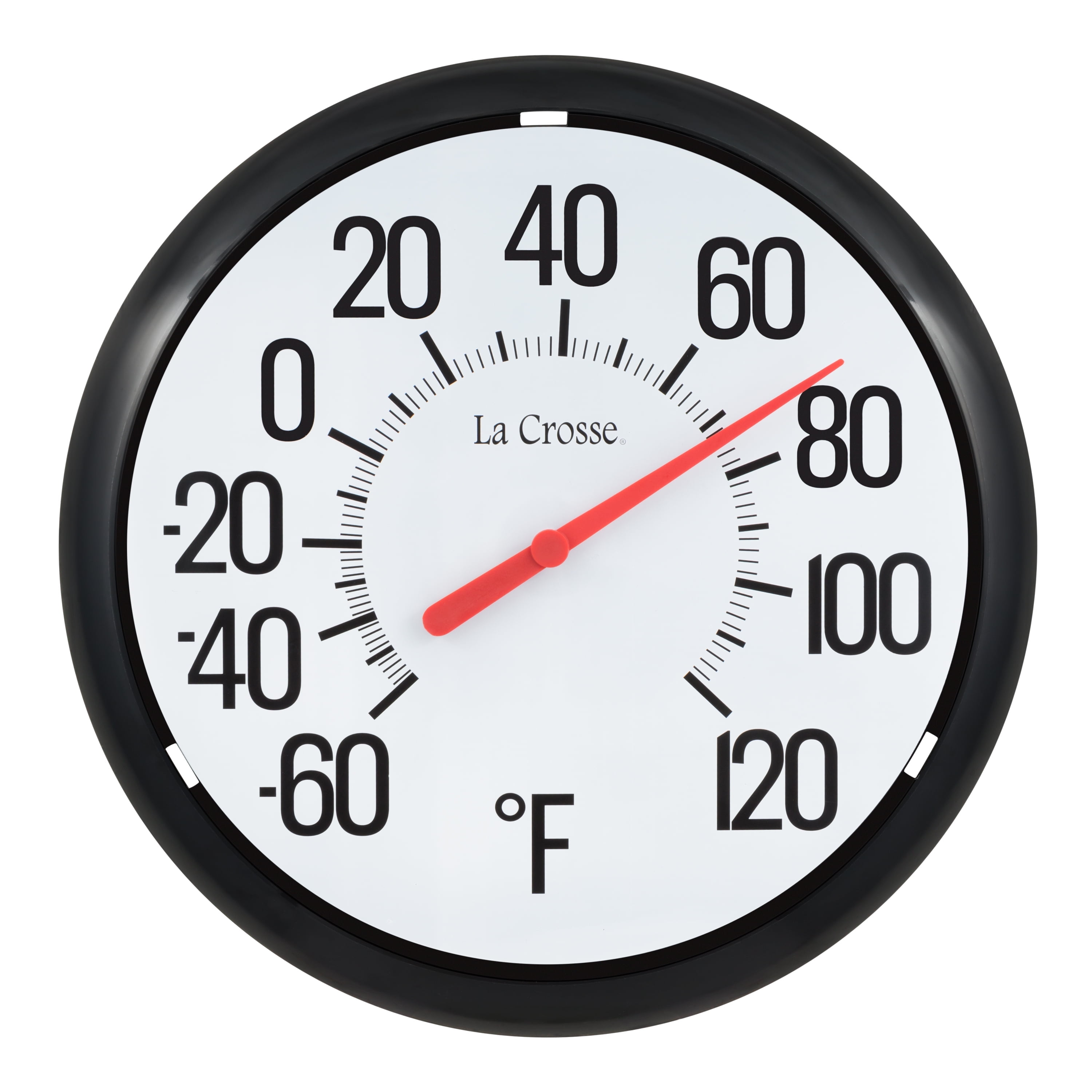 LA CROSSE TECHNOLOGY La Crosse 13.25 inch Plastic Basic Round Analog Dial Thermometer, 104-134-Tbp