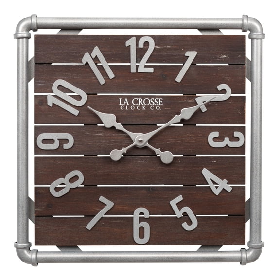 La Crosse 16 Inch Light Foundry Analog Quartz Wall Clock, 404-3412L