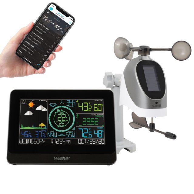 La Crosse 32775167 Professional WiFi Weather Center with Breeze Wind