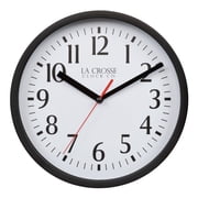 La Crosse Clock 8 inch Basics Analog Quartz Wall Clock, 404-3020B