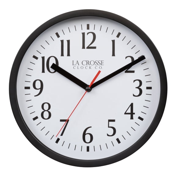 La Crosse Clock 8 inch Basics Analog Quartz Wall Clock, 404-3020B