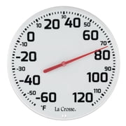 La Crosse 8 Inch Easy-to-read Round Analog Dial Thermometer, 104-1522-INT