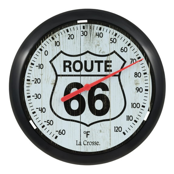 La Crosse 8" Route 66 Plastic 0.4 lb Not Battery Powered Analog Dial Thermometer, 104-108-R66