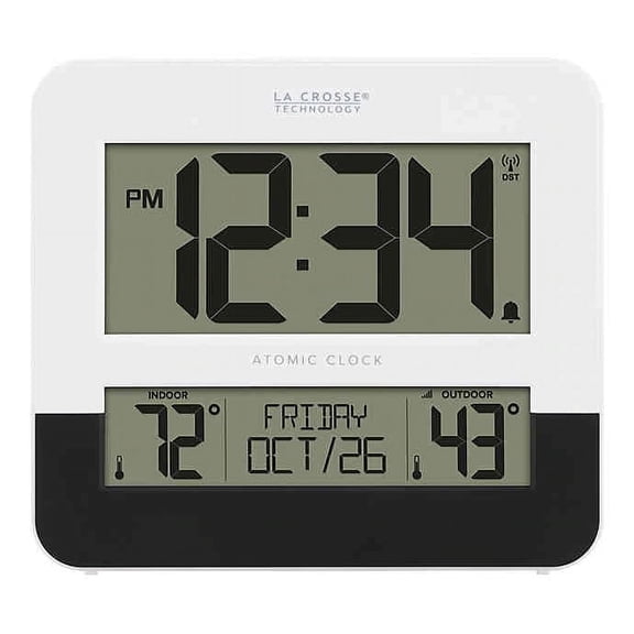 La Crosse Technology BBB82684 Two-Tone Atomic Digital Clock with Temperature