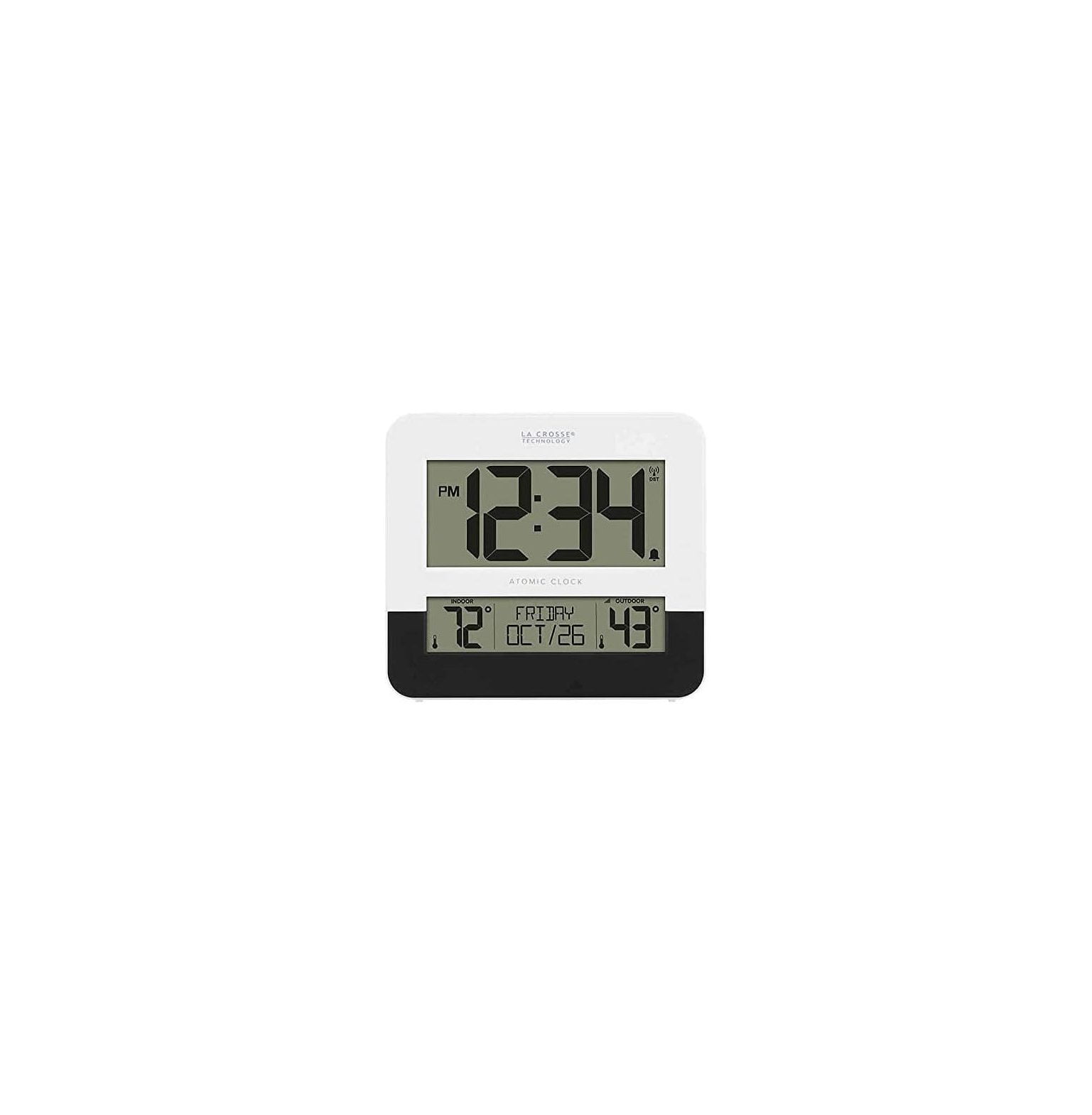 La Crosse Atomic Digital Wall Clock with in/Outdoor Temperature in