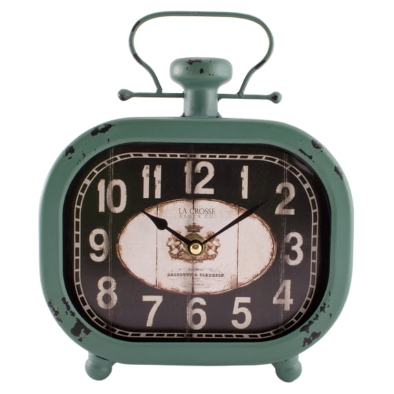 La Crosse Clock 10" Isla Metal Wall/Table Quartz Clock, 404-3425-INT