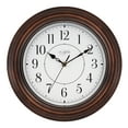 thumbnail image 1 of La Crosse Clock 12 inch Evelyn Brown Quartz Analog Clock with Silent Movement, 404-2630W, 1 of 6