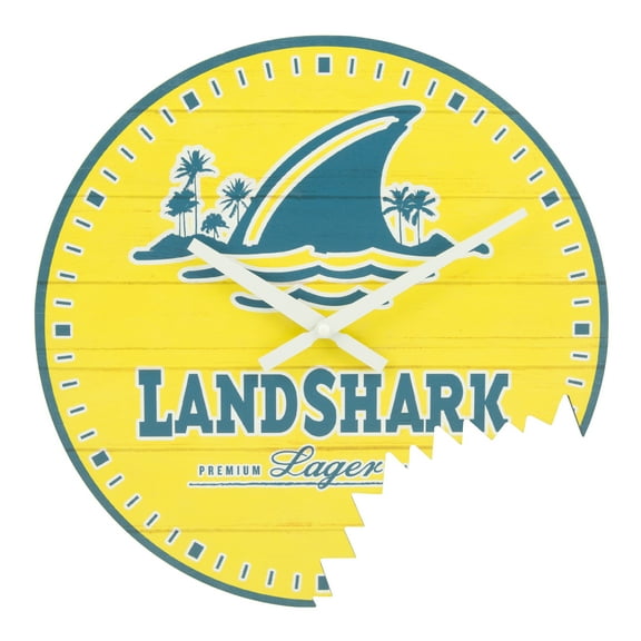 La Crosse Clock 14" Landshark Indoor Analog Quartz Clock, 404-3435
