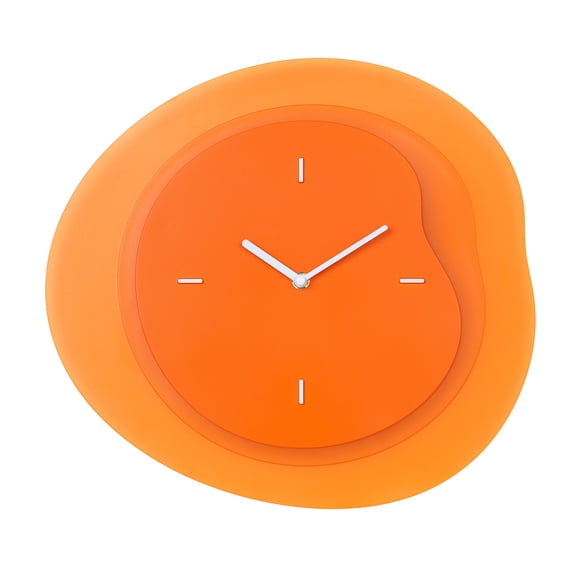 La Crosse Clock 15.2 Inch Orange Drift Analog Quartz Wall Clock, 404-3039O