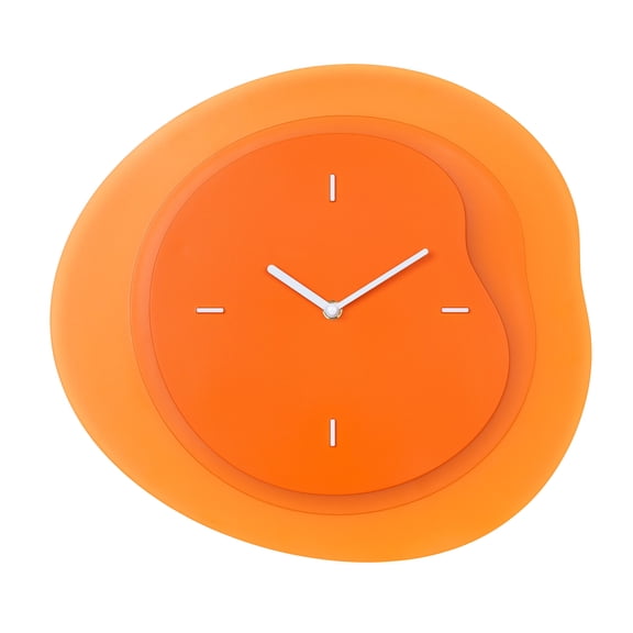 La Crosse Clock 15.2 Inch Orange Drift Analog Quartz Wall Clock, 404-3039O