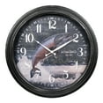 thumbnail image 1 of La Crosse Clock 15.75 inch Indoor/Outdoor River Run Salmon Analog Quartz Wall Clock, 433-3841S, 1 of 6