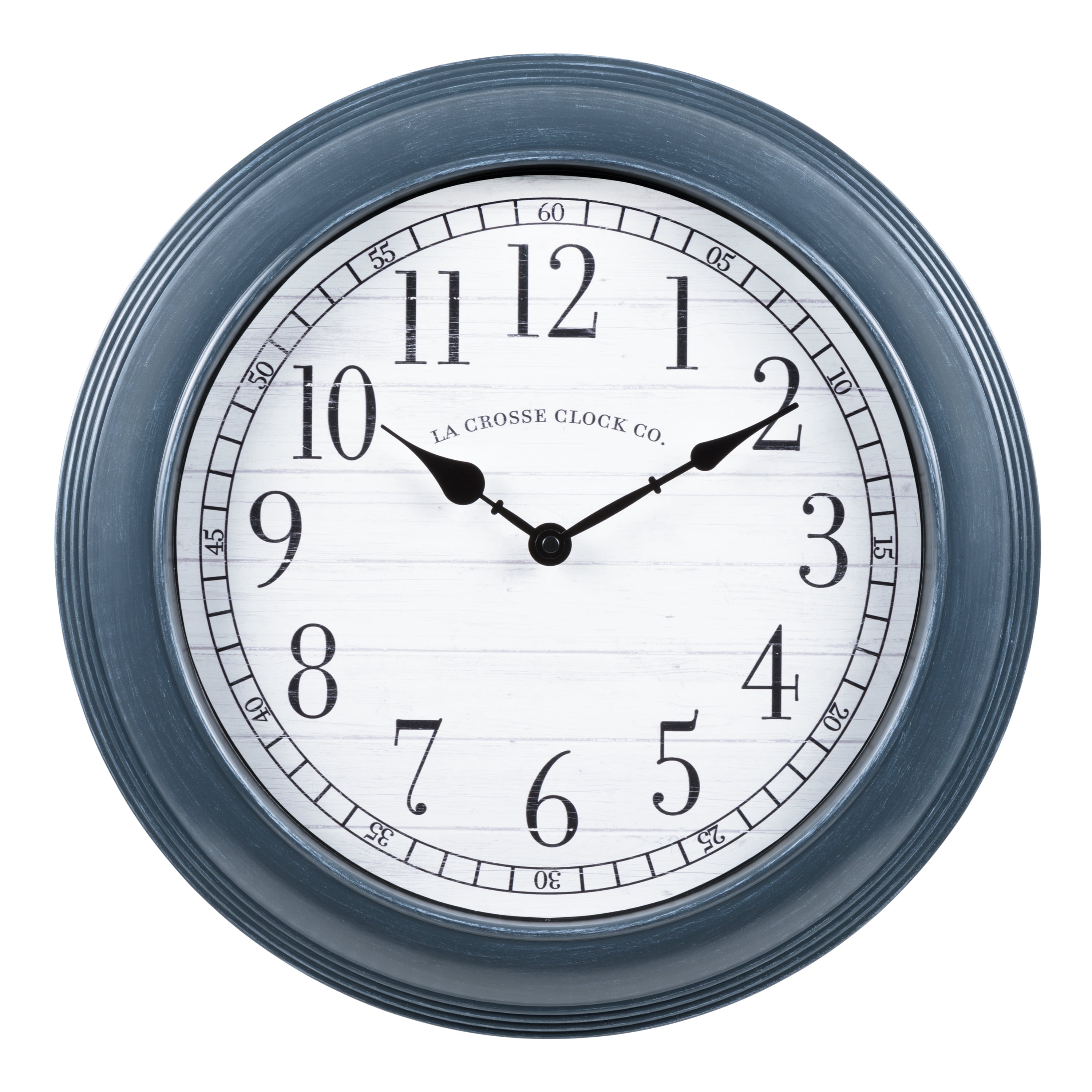 La Crosse Clock 16" Everly Gray Quartz Analog Wall Clock, 404-3841B