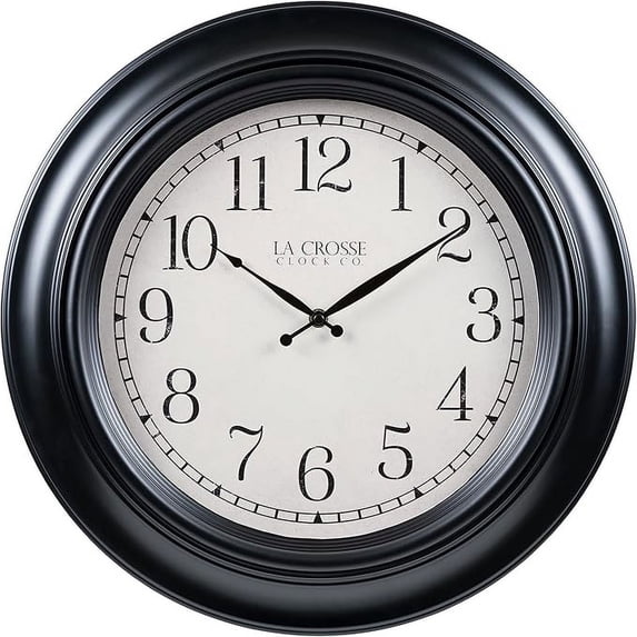 La Crosse Clock 18" Rhodes Quartz Analog Wall Clock, 404-3846A