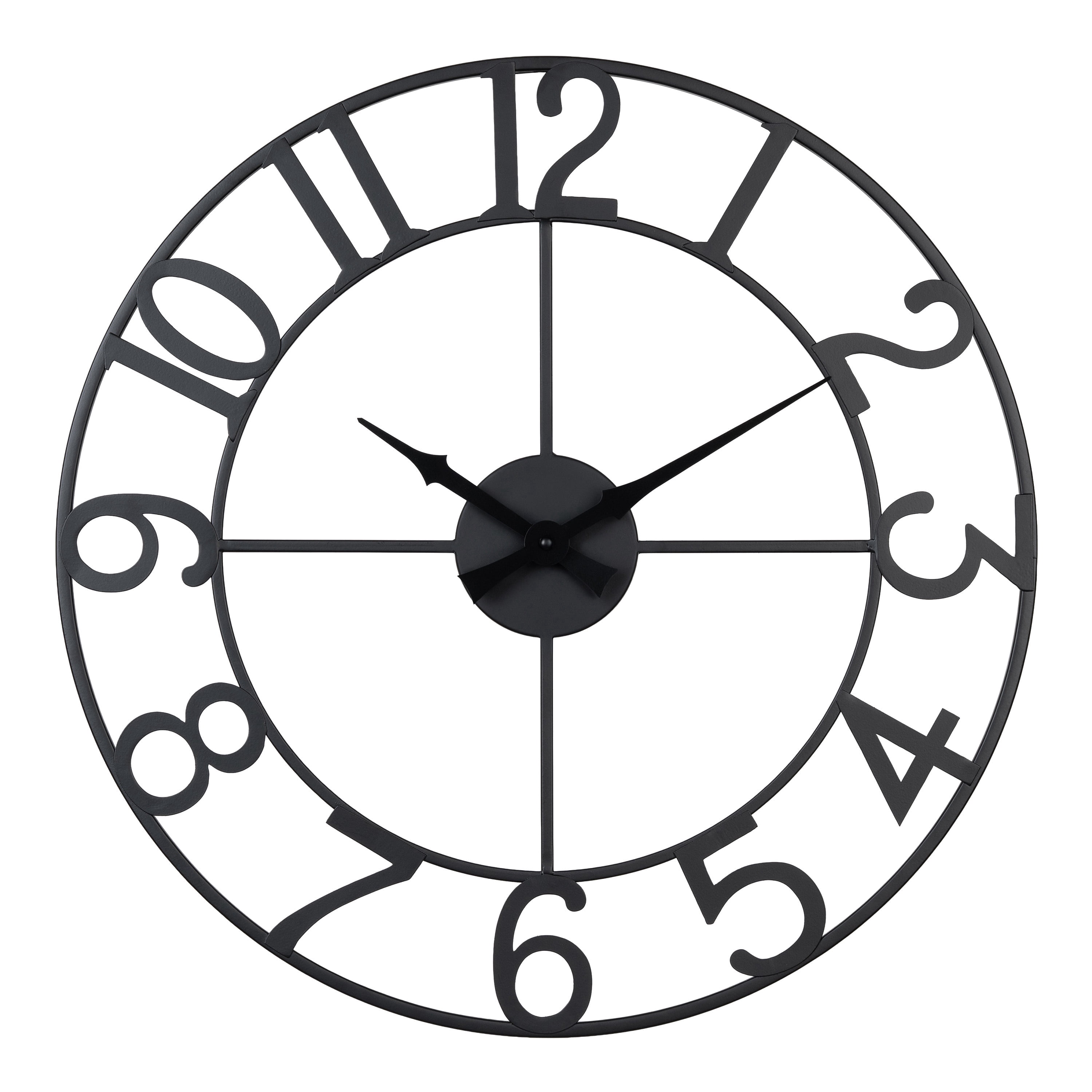 La Crosse Clock 20 Inch Metal Tower Analog Wall Clock with Arabic ...
