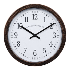 La Crosse Clock 404-3825HC 9.80-inch Quartz Analog Wall Clock with Hidden Compartment