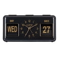 thumbnail image 1 of La Crosse Clock Daily Flip Black Tabletop Alarm Clock with Calendar, 636-379B, 1 of 6