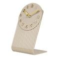 thumbnail image 1 of La Crosse Clock Grooves Soft White Quartz Analog Tabletop Clock, 437-3015SW, 1 of 8