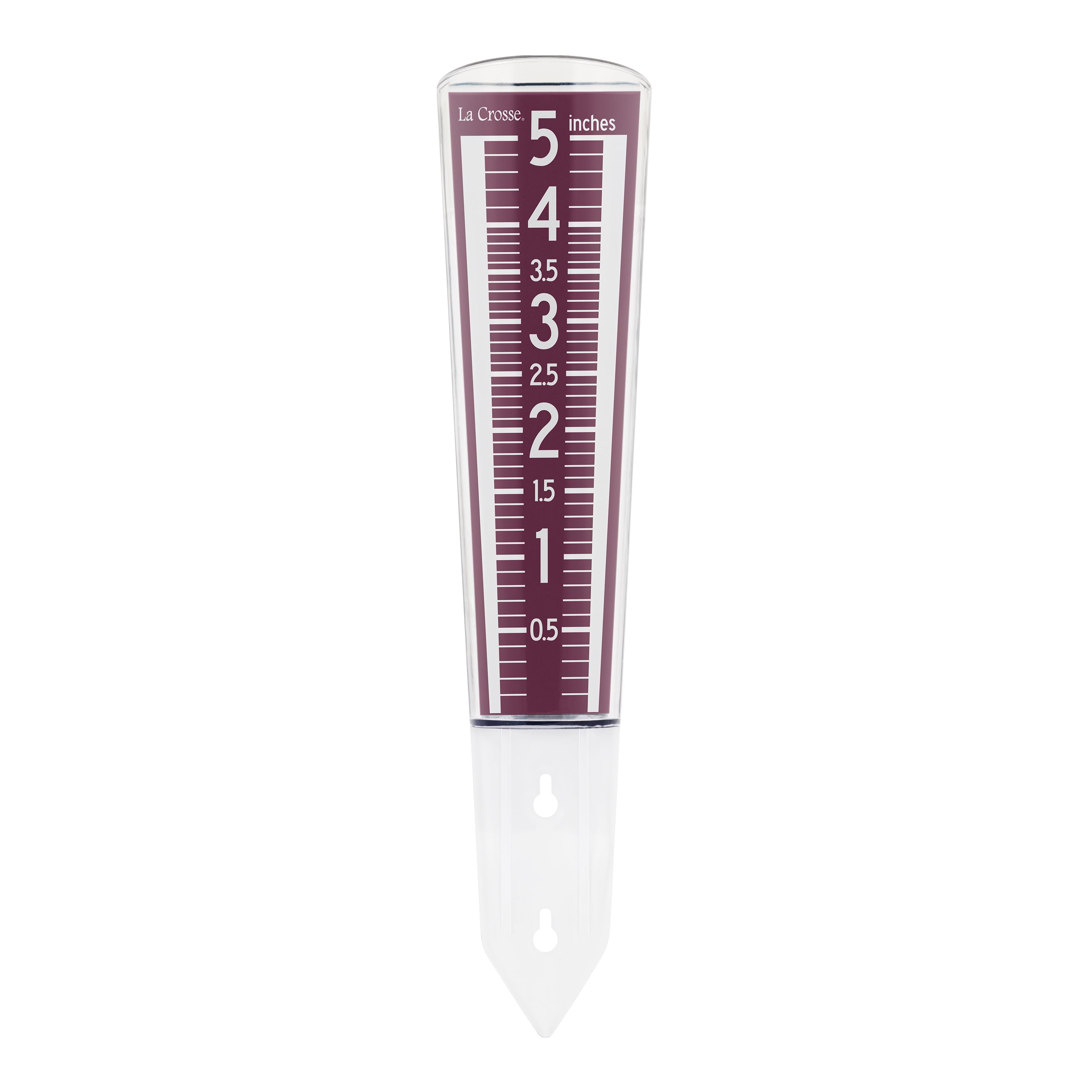 Large Burgundy Acrylic Easy Read Rain Gauge