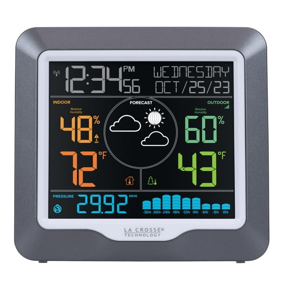 La Crosse Technology Digital Wireless Color Weather Station with Historical Pressure, M73170