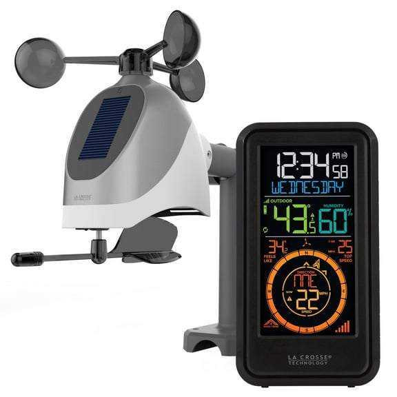 La Crosse Technology Wireless Wind & Weather Station with Breeze Solar Wind Sensor, S81120-INT