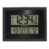 La Crosse Technology Digital Atomic Clock with Outdoor Temperature and Moon Phase, 513-75624-INT