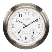 La Crosse Technology 17.9-inch Indoor/Outdoor Classic Stainless Steel Atomic Analog Wall Clock, 404-80017-INT