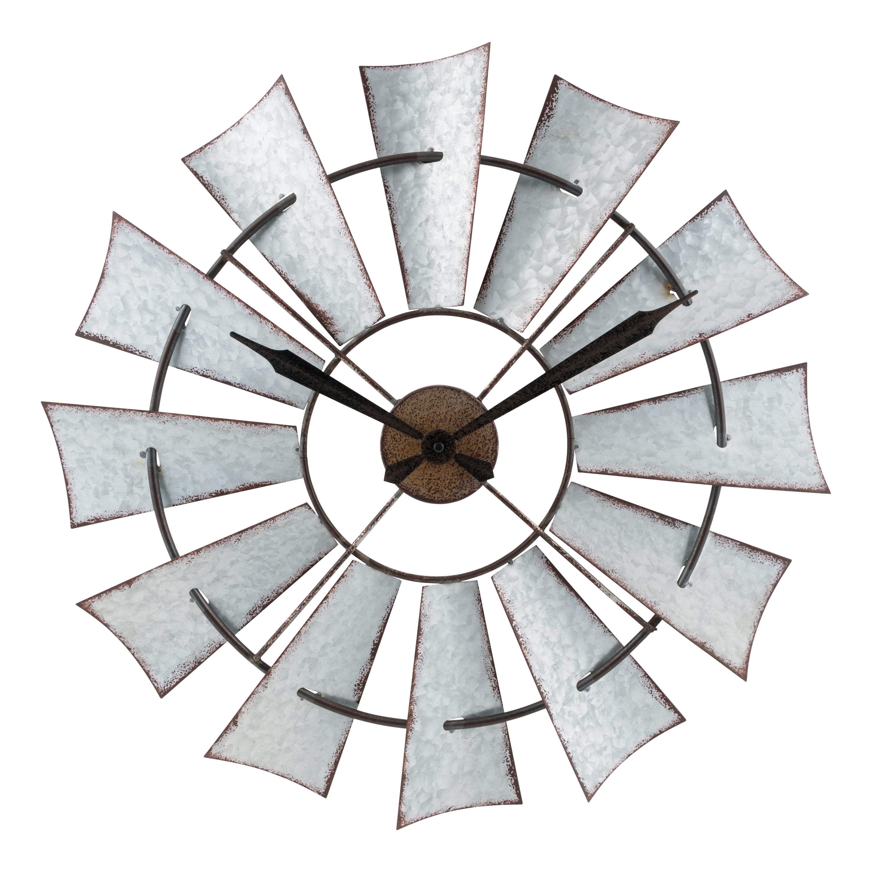 La Crosse Clock 22 Inch Metal Windmill Quartz Wall Clock with Silent ...