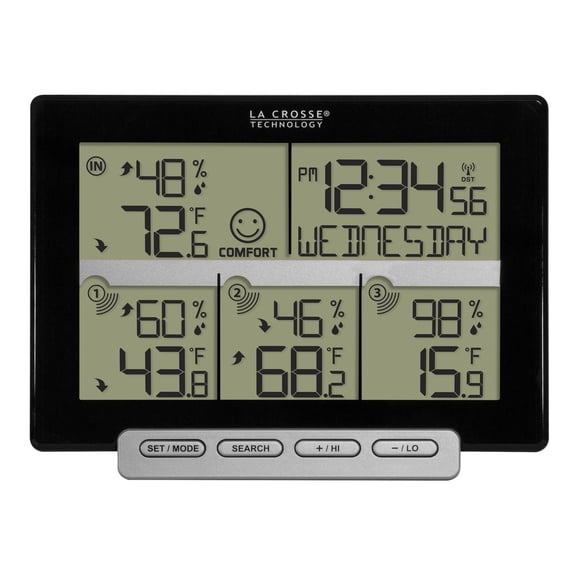 La Crosse Technology 3-Channel Wireless Digital Weather Station, 308-1412-3TX