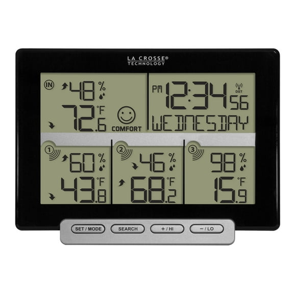 La Crosse Technology 3-Channel Wireless Digital Weather Station, 308-1412-3TX