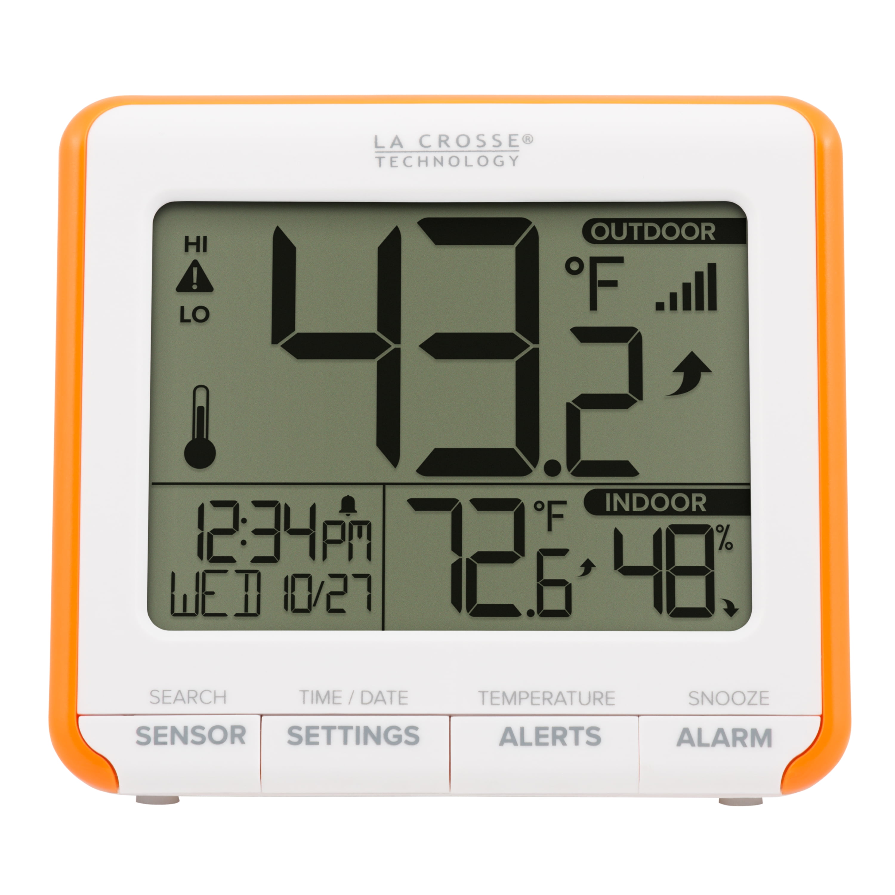 La Crosse Technology 308 179OR Wireless Weather Station Clock Calendar  Alarm For Indoor Outdoor - Office Depot