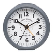 La Crosse Technology 4-Inch Round Gray Atomic Analog Alarm Clock, 617-710