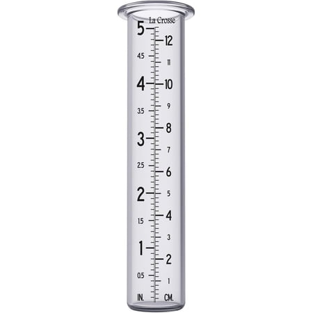 La Crosse 5-Inch Capacity Rain Gauge Replacement Glass Tube, 704-1522