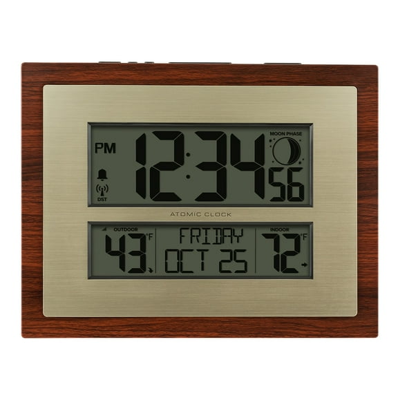 La Crosse Technology Atomic Digital Wall/Table Clock 11" x 8.54" (513-23137-INT)