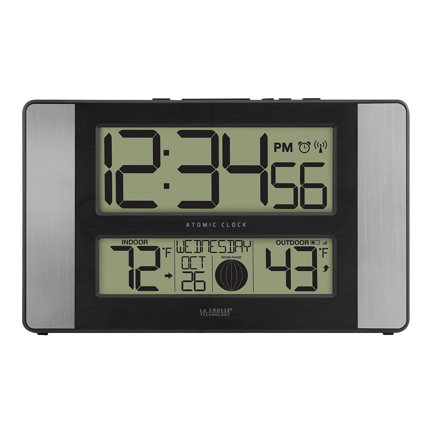 Buy La Crosse Atomic Digital Wall Clock with Indoor Temperature
