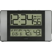La Crosse Technology 513-1417H-AL Atomic Digital Wall Clock with Indoor Temp and Humidity - Digital - Atomic