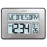 La Crosse Technology Backlight Atomic Full Calendar Clock with Extra-Large Digits, 513-1419BL-Int