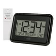 thumbnail image 1 of La Crosse Technology Black Digital Wall Clock with Indoor & Outdoor Temperature, 513-1412, 1 of 8