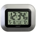 thumbnail image 1 of La Crosse Technology WT-8005U-S Atomic Digital Wall Clock with Indoor Temperature, Silver, Pack of 5, 1 of 6