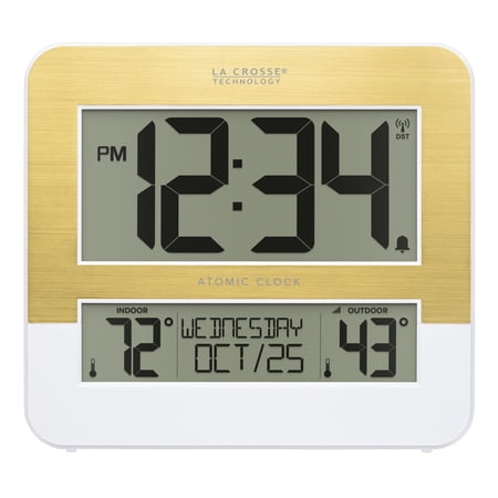 La Crosse Technology Two-Tone Atomic Digital Clock with Temperature, L73859