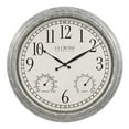 thumbnail image 1 of La Crosse Clock 14 inch Silas Indoor/Outdoor Galvanized Quartz Analog Wall Clock,  433-3236, 1 of 7